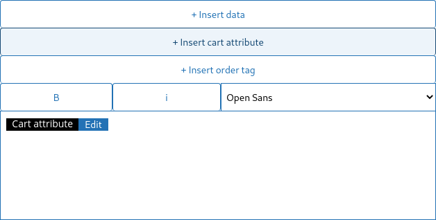 Cart Attributes Cart Attributes