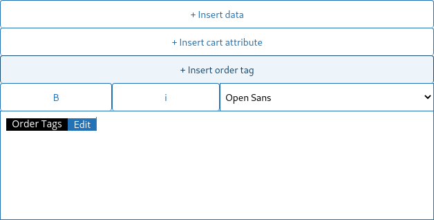 Order Tags Order Tags